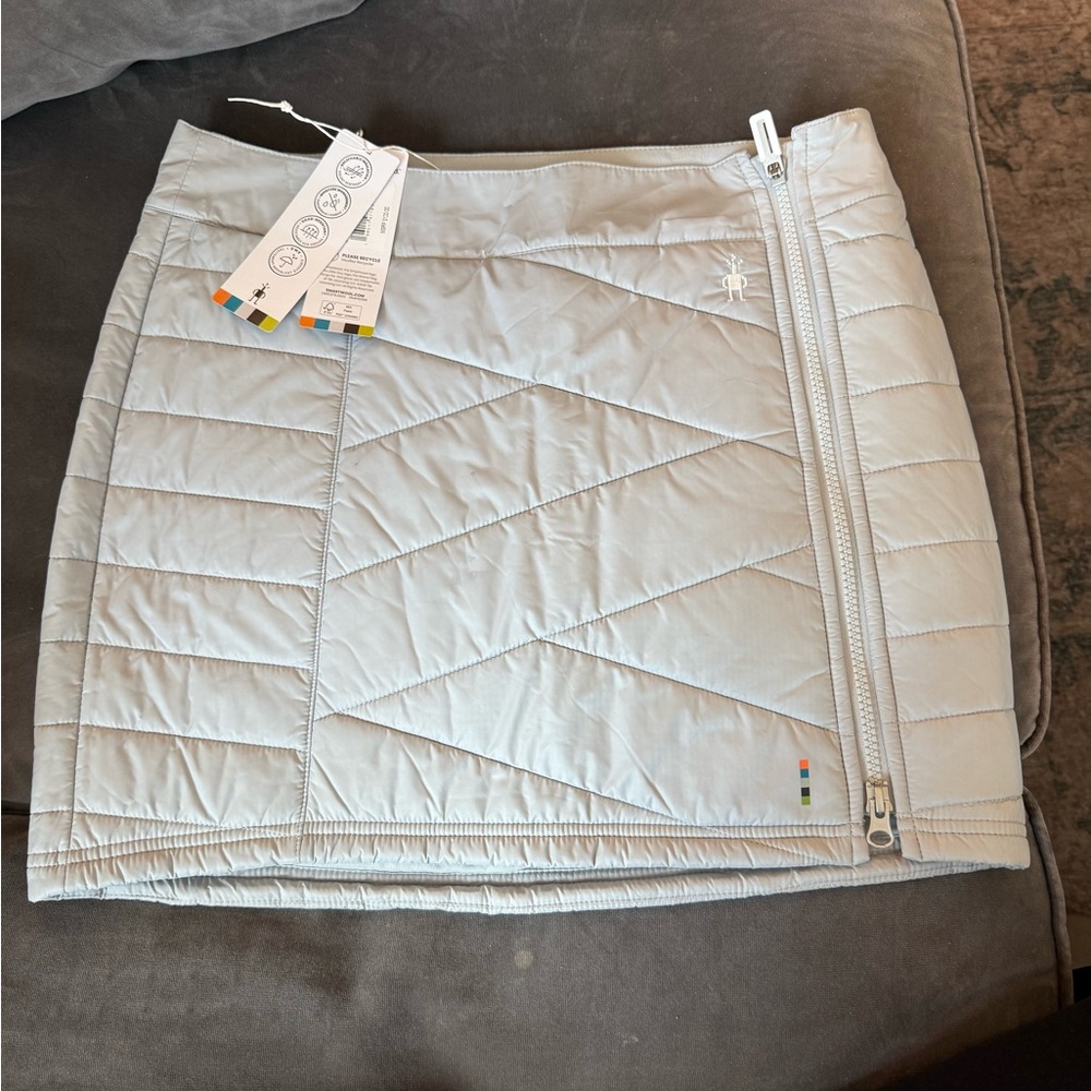 Women's Quilted Mini Skirt - Light Gray
